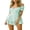 Green, variant on Women Puff Sleeve Off Shoulder Ruffle Romper Shorts Sleeve Layered Fairy Pirate Short Jumpsuit