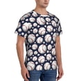 thumbnail image 2 of Bixox Men's Cute Basebal Printed Short Sleeve Skinny Athletic T-Shirt, 2 of 6