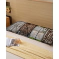 thumbnail image 6 of Brown Wooden Door Body Pillow Cover 20 x 60 Inch Decorative Pillow Cover Vintage Farmhouse Wood Idyllic Lumbar Pillowcase Seasonal Rectangle Cushion Case for Couch Sofa Bed Living Room, 6 of 7