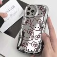 thumbnail image 1 of Funda galvanizada para Iphone, carcasa bonita de Hello Kitty para IPhone 14, 13, 12, 11 Pro Max, XS, XR, 7, 8 Plus, Sanrio, Star Y2k Fivean unisex, 1 of 2