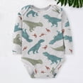 thumbnail image 2 of Long Sleeve Boys Bodysuits Adorable Print Rompers for Toddler Soft Everyday Wear Comfort Outfits, 2 of 3