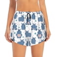 thumbnail image 4 of Lsque Cute Hippos Printed Women's Running Shorts with Liner Pockets,Elastic Quick Dry Workout Athletic Gym Yoga Shorts,Womens High Waist Shorts-Small, 4 of 9