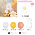 thumbnail image 2 of White Daisy Flower Balloon Daisy Party Decorations 1-9 Number Balloon Girl Birthday Party Baby Shower Decor, 2 of 6