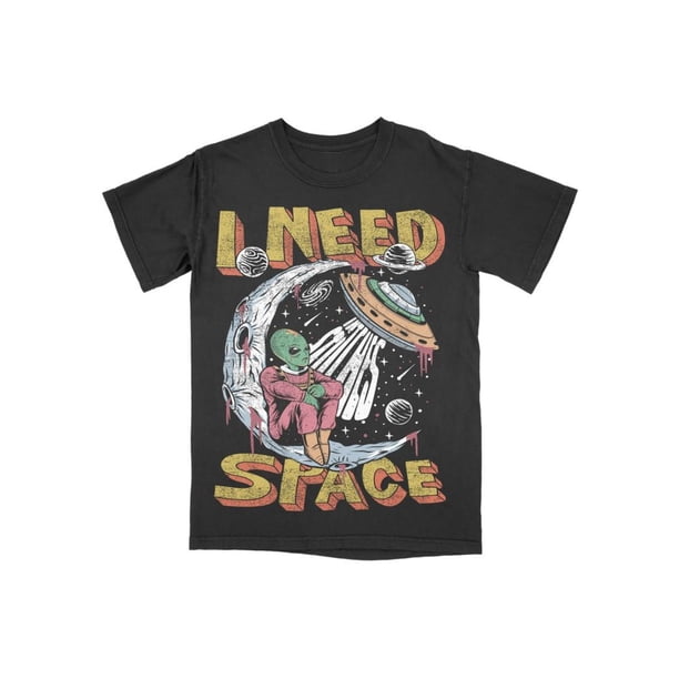 i Need Space unisex T-shirt Gothic alternative Fashion Casual Tees Round Neck Tshirt