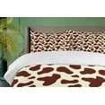 thumbnail image 4 of Ambesonne Cow Print Duvet Cover Sets, Cattle Skin with Spot, 2-Queen, Pale Yellow Brown, 4 of 7