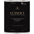 thumbnail image 1 of Papel higiénico LUXSOFT Premium de lujo de 3 capas, paquete de 6, 300 hojas, 1 of 7