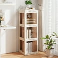 thumbnail image 4 of Costway 360° Spinning Bookcase with Swivel Base, 3-Tier Revolving Bookshelf Tower for Study White, 4 of 9