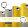 thumbnail image 6 of Yellow Grey Geometric Blackout Curtains for Bedroom/Living Room, Thermal Insulated Kitchen Curtains, Modern Oil Painting Abstract Grommet Darkening Window Treatment Drapes 52"x72"x2, 6 of 8