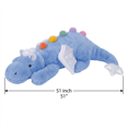 thumbnail image 3 of Sky Blue Dragon Plush Pillow, 51in Soft Stuffed Animal Cuddle Pillow for Kids and Adults, Cute Decorative Pillow for Bedroom and Living Room, 3 of 5