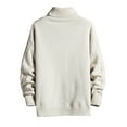 thumbnail image 7 of hotojiny Men's Pullover Winter Turtleneck Long Sleeve Knitted Sweater Comfortable Warm Thick Base Layer Textured Tops, 7 of 7