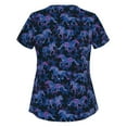 thumbnail image 2 of Snoarin Été Grande Taille Hauts d'Été pour Femmes Mode Manches Courtes Col Hauts Uniforme de Travail Blouse Chemise Uniformes de Travail pour Femmes en Liquidation, 2 of 3