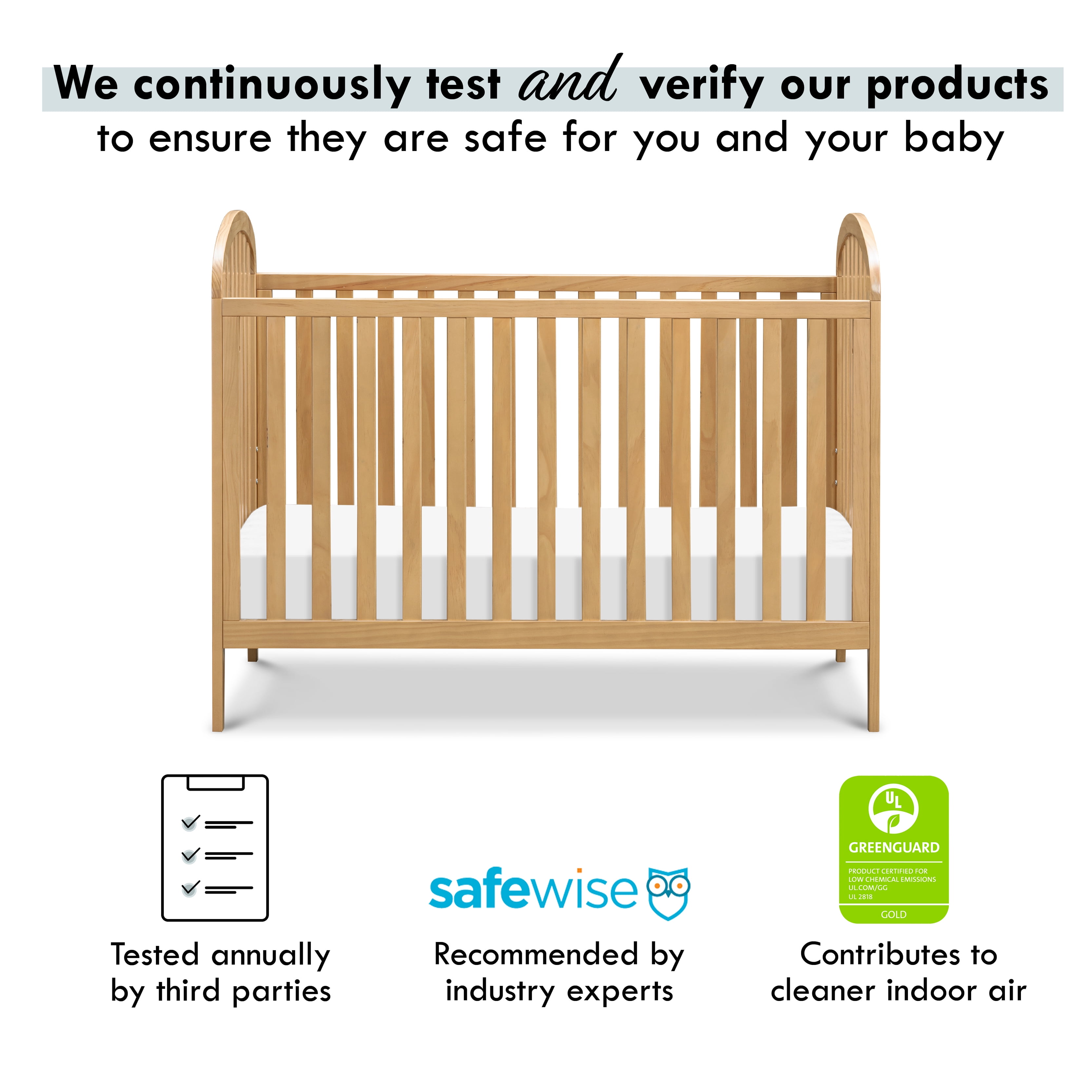 DaVinci Beau 3-in-1 Convertible Crib in Honey