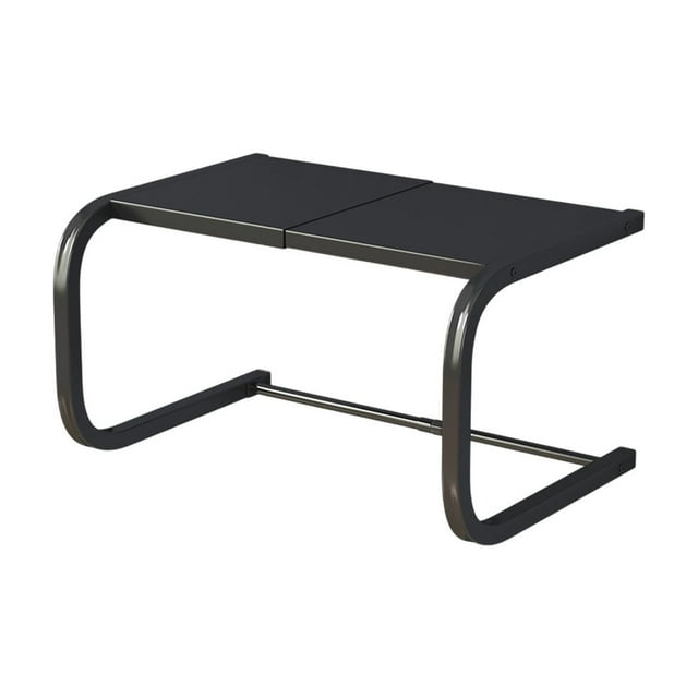 Fiudx Estante de Almacenamiento Metálico Multifuncional, Organizador de Cocina Que Ahorra Espacio, Estante Negro Duradero, Soporte para Horno Microondas E Impresora de Oficina, Soporte para Olla Arro