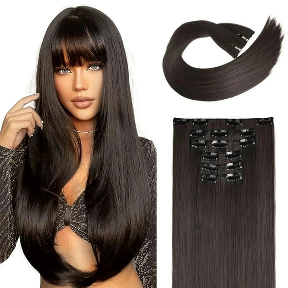 Clip In Hair Extensions Hair Extensions Thick Long Lace Weft Lightweight Synthetic Hairpieces For Women