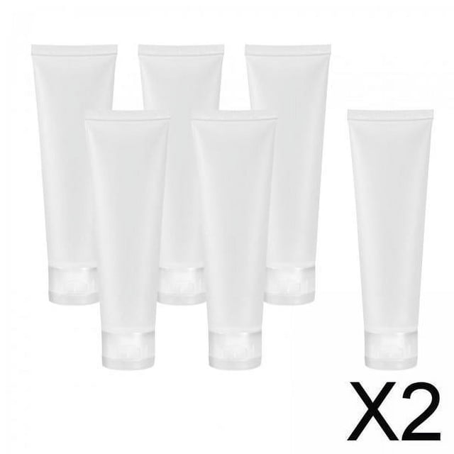 2x 6x Envases Cosméticos Transparentes Recargables, Botellas Vacías de Tubos de Loción Cosmética de Repuesto, Tubos Cosméticos Vacíos para Champú , Ta 2 piezas