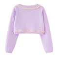 thumbnail image 6 of ShomPort Toddler Girls Cropped Elegant Cardigan Solid Color Knit Dress Cover Up Kids Spring Fall Cute Sweaters, 6 of 8