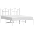thumbnail image 5 of Bowery Hill Powder-Coated Steel King Size Bed Frame in White, 5 of 16