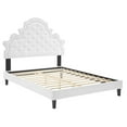 thumbnail image 3 of Modway Gwyneth Tufted Performance Velvet Twin Platform Bed in White, 3 of 10