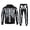 #02-Black, variant on Men's 2 Piece Halloween Hoodie Set Skeleton Ribcage Bone Print Hooded Sweatshirt and Pants Matching Outfit