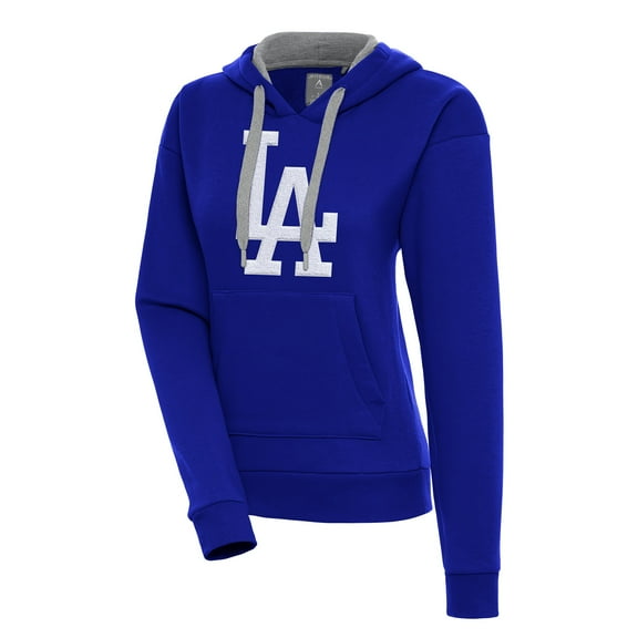 Women's Antigua Royal Los Angeles Dodgers Victory Pullover Hoodie