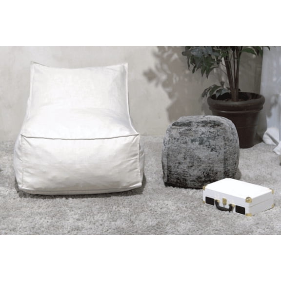 Ettie 3 Ft. Water Resistant Fabric Bean Bag Chair, Khaki
