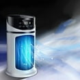 thumbnail image 3 of Water Spray Fan Desktop Vaneless Humidifying Fan With Ice Lattice 300 mL Water Tank RGB Light USB Powered 5 Speed Adjustable, 3 of 9