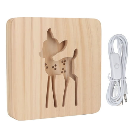 

LED Night Light Energy Saving Exquisite 3D Wooden Lamp For Bedroom