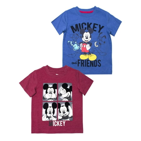 Mickey Mouse Short Sleeve T-Shirt, 2pk (Toddler Boys)