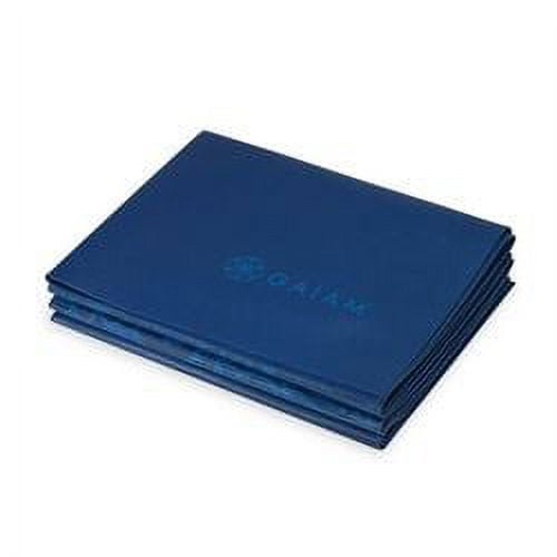 Gaiam Foldable Yoga Mat, Blue Sundial, 2mm 