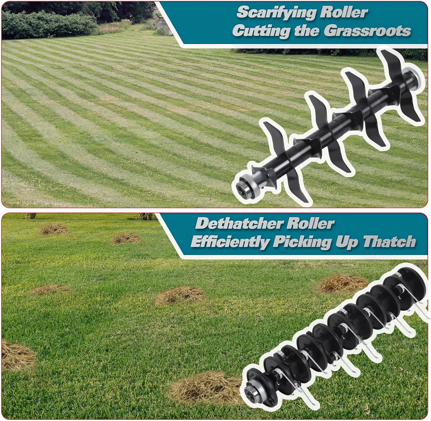 ANLIBATT Dethatcher 2in1 13" Corded Electric Scarifier 12-Amp 4-Position Adjustment Removable 8-Gallon Collection Bag Lawn Grass Yard Thatching Rake