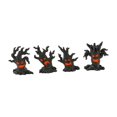 thumbnail image 3 of 4 piezas de decoración de Halloween, colección de de árbol de Halloween, esculturas, adornos de árbol espeluznantes para mesa, patio,, 3 of 9