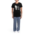 thumbnail image 4 of CafePress - Old English Sheepdog Women's Dark Pajamas - Women's Short Sleeve Print T-Shirt and Pants Dark Cotton Pajama Set, 4 of 7