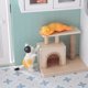 thumbnail image 5 of Vogacara Mini casa gato torre creativa pequeña Mini gato marco de escalada Dolly casa decoración gato árbol para el hogar guardería niños casas de muñecas, 5 of 6
