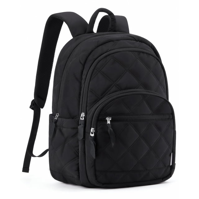 Mochila BAGSMART para portátil de viaje de 15,6 pulgadas, resistente al agua, negra