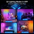 thumbnail image 6 of OUTON RGBIC Floor Lamp with Remote and App Control, Modern Lamp with 36+ Scenes, Music Sync, LED Corner Floor Lamp, Standing Lamp Tall Lamps for Living Room, Bedroom, Wire Black, 6 of 9