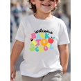 thumbnail image 1 of Welcome BACK to SCHOOL Pencil Apple Print Casual Short Sleeve Boys' T-Shirt, 1 of 7