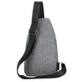 thumbnail image 3 of Gustave Oxford Sling Bag Crossbody Backpack for Men Women Small Casual Chest Bags Travel Hiking Daypack with Adjustable Shoulder Strap "Gray", 3 of 10