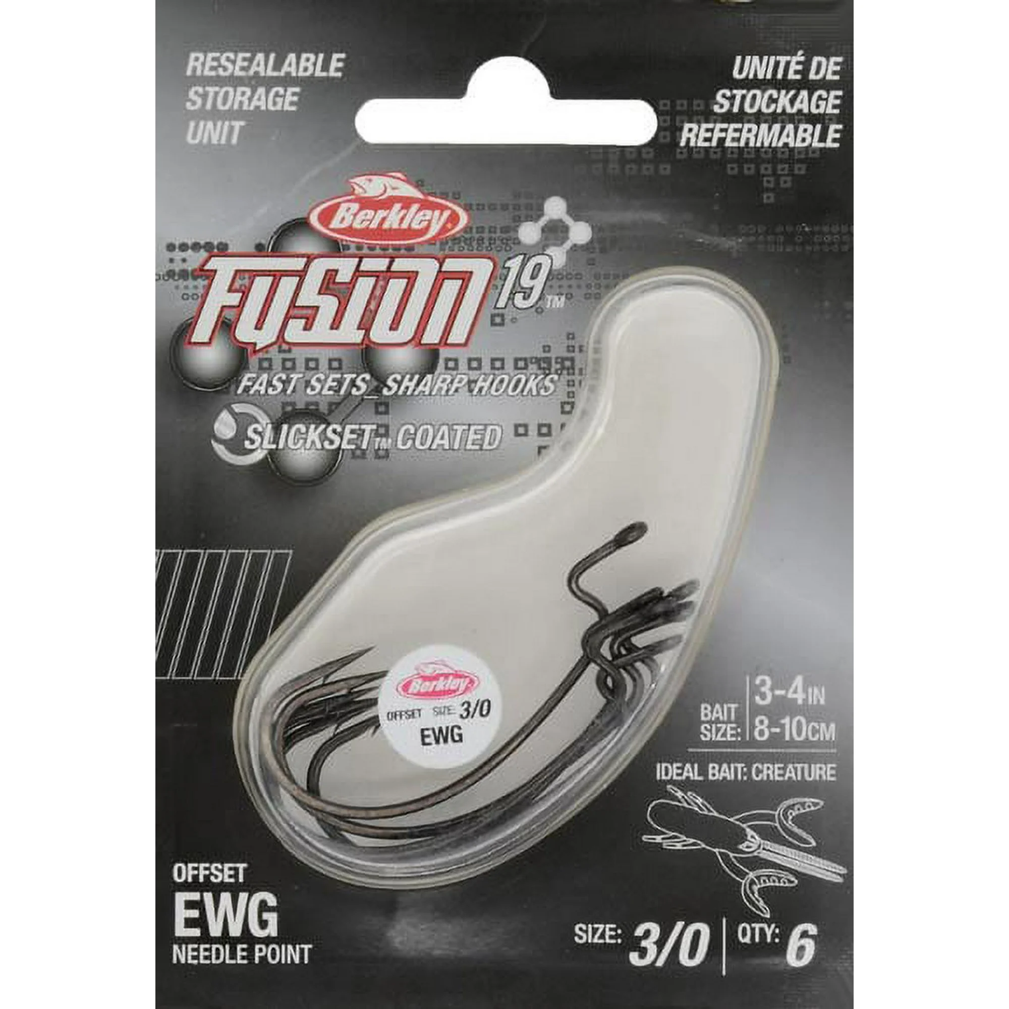(2 pack) Berkley Fusion19 Offset Worm Fishing Hooks