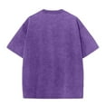 thumbnail image 4 of Ahabrexf Sleeves for Men, Casual Round Neck Solid Color Washed Distressed Sports T-Shirt, 4 of 7