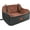 Black/Brown, variant on Lealchum Large Dog Car Seat, Soft Fabric Car Dog Bed, Comfy Medium Pet Car Seat (Black/Brown)