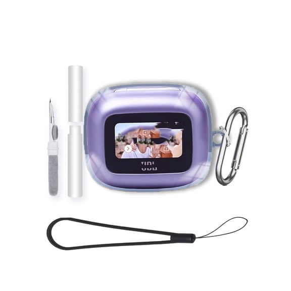 TPU Protective Case forJBL Live Beam 3,Shockproof & Anti-Scratch Cover with Keychain,Lanyard & Cleaning Kit,Anti-Lost & Dustproof Protector-CLEAR