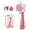 Pink, variant on Luyimi 13.19" Blue Bubbles Snowflake Bubble Machine for Kids, 2-in-1 Automatic Bubble Wand Machine, Leak-Proof Handheld Bubble Blower Toy for Kids Outdoor Birthday Party Summer Backyard Play