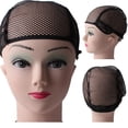 thumbnail image 2 of 1 Pieza de Gorro de Neta Transpirable Peluca Elástica de color Negro Sunnimix gorro de peluca, 2 of 8