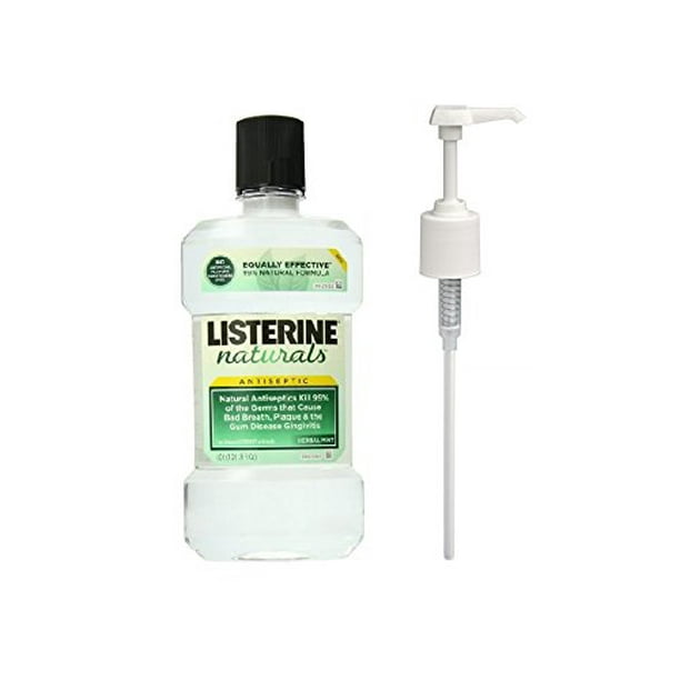 Listerine Bundle, Naturals Antiseptic Mouthwash Herbal Mint 1 Liter and