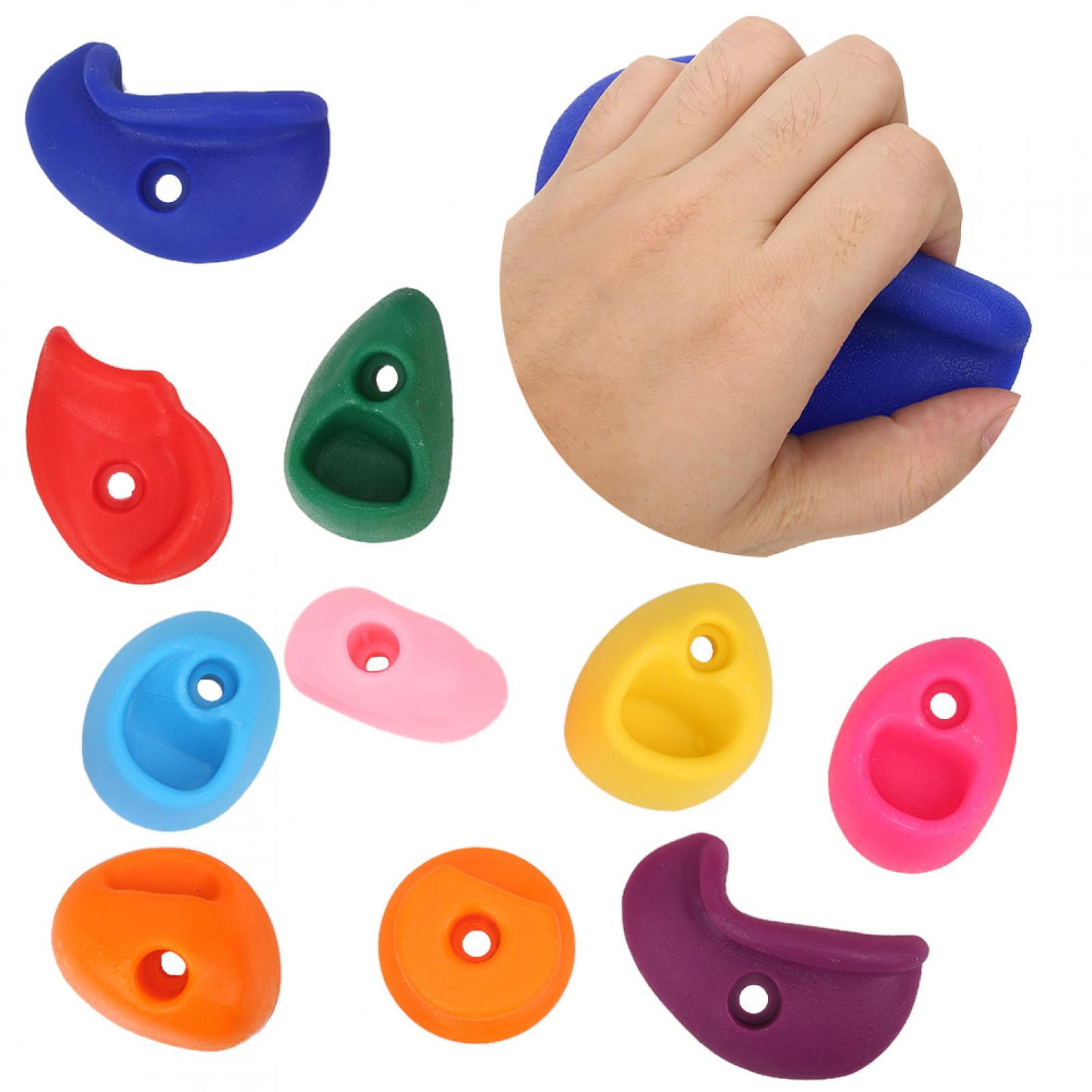Tebru Large Rock Climbing Holds,10pcs Climbing Holds Multi‑Colored Large Rock Climbing Holds Outdoor Large Rock Wall Grips