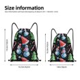 thumbnail image 4 of Drawstring Backpack - Disco Mirror Ball Snowman Splash Proof Small Drawstring Gym Bag for Women Men, Cinch Sports String Bag Backpack for Travel Swimming Beach, 4 of 8
