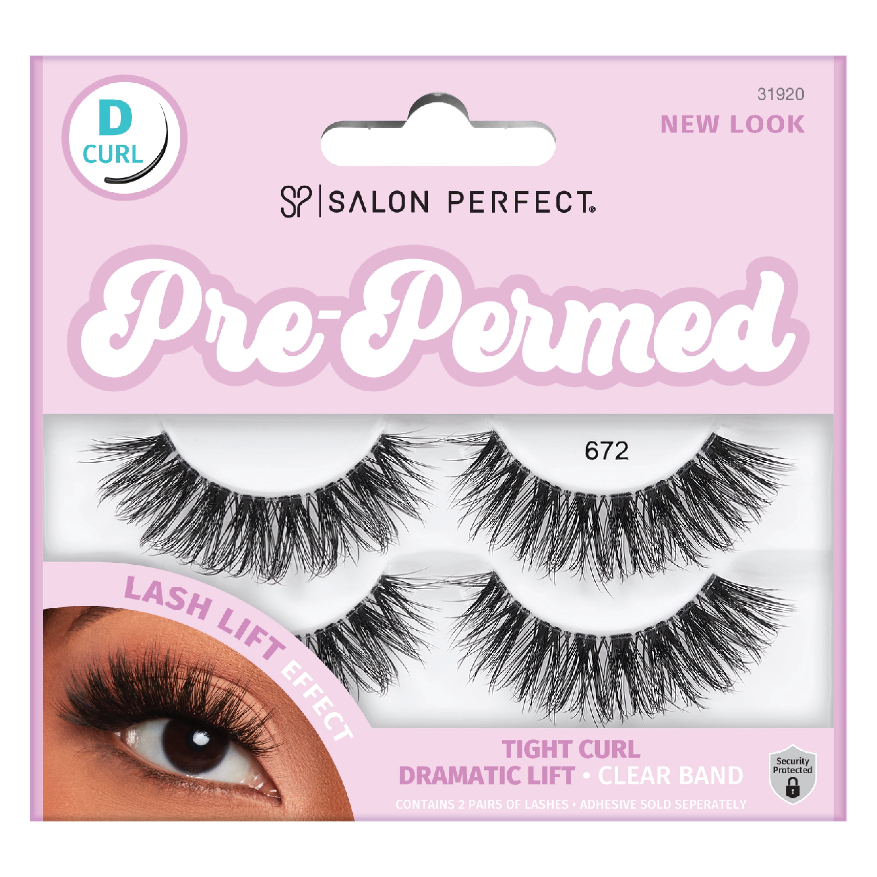 (4 pack) Salon Perfect Pre-Permed Lash, 672, 2 pairs