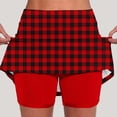 thumbnail image 2 of Stamzod Women's Golf Skirts High Waisted Athletic Skirt with Shorts Underneath Casual Yoga Skorts Red B L, 2 of 5