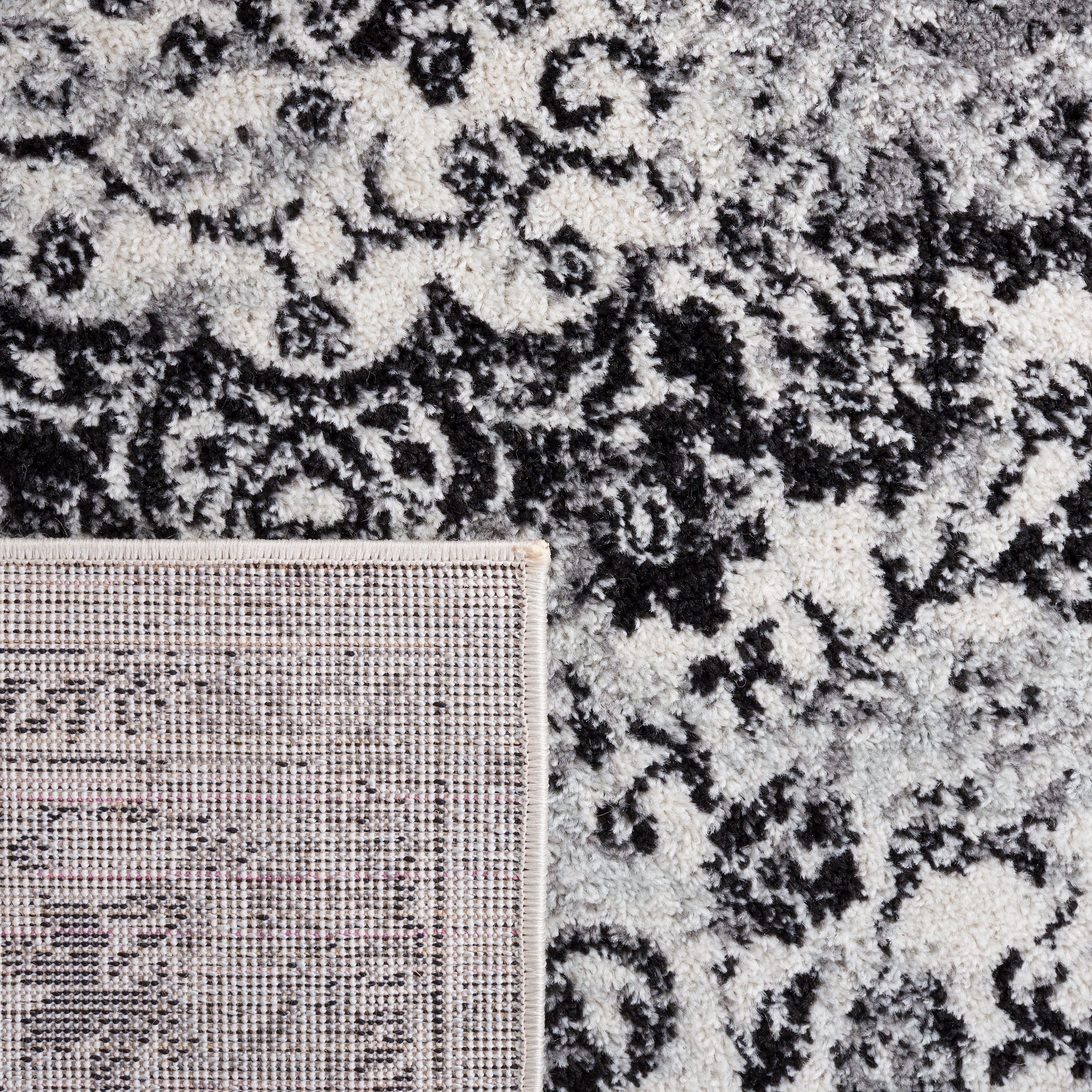 SAFAVIEH Tulum Braganza Medallion Area Rug, Ivory/Black, 8' x 8' Round