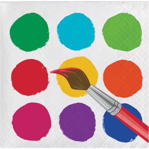 Various Art Party Small Disposable Napkins (16ct)
